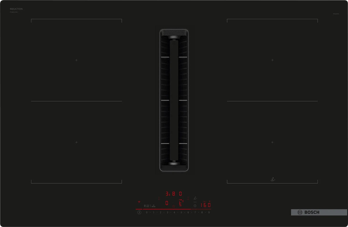 EAN 4242005433612 - Bosch Serie 6 PVQ811H26E hobs Negro Integrado 80 cm Con placa de inducción 4 zona(s) Campana integrada imagen 1