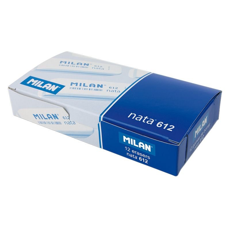 Milan Goma 612 Nata 7,8x2,3x1,2 Cm Blanco -Caja 12u-