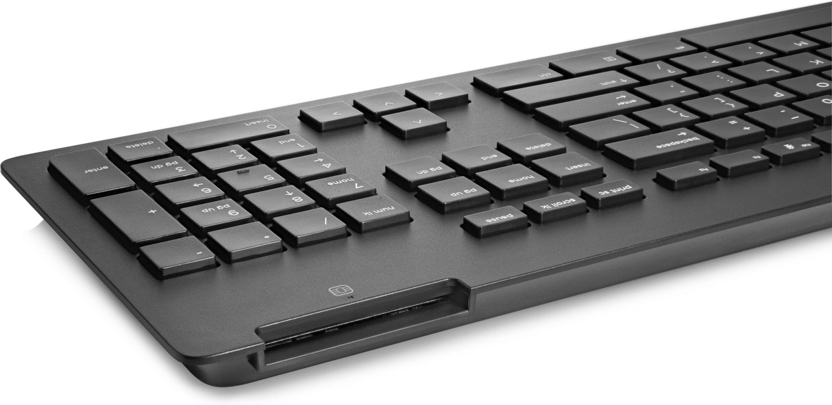 Teclado Usb Con Cable Hp Business Slim Smartcard Negro Qwerty (Z9h48aa#Abb)