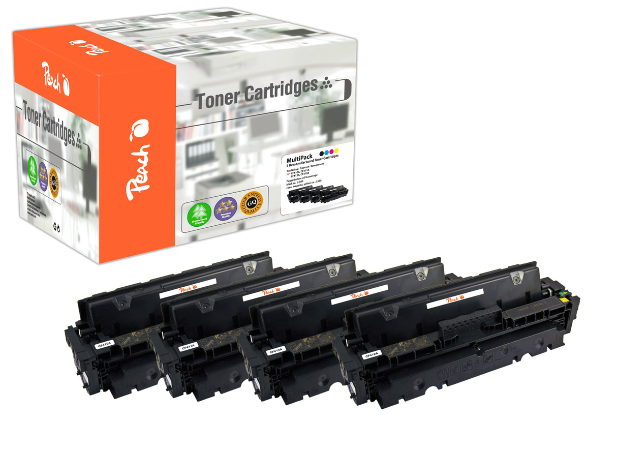 Peach Tóner Pt815 Compatible Con Hp 410a (Cf410-3a) 4 Piezas