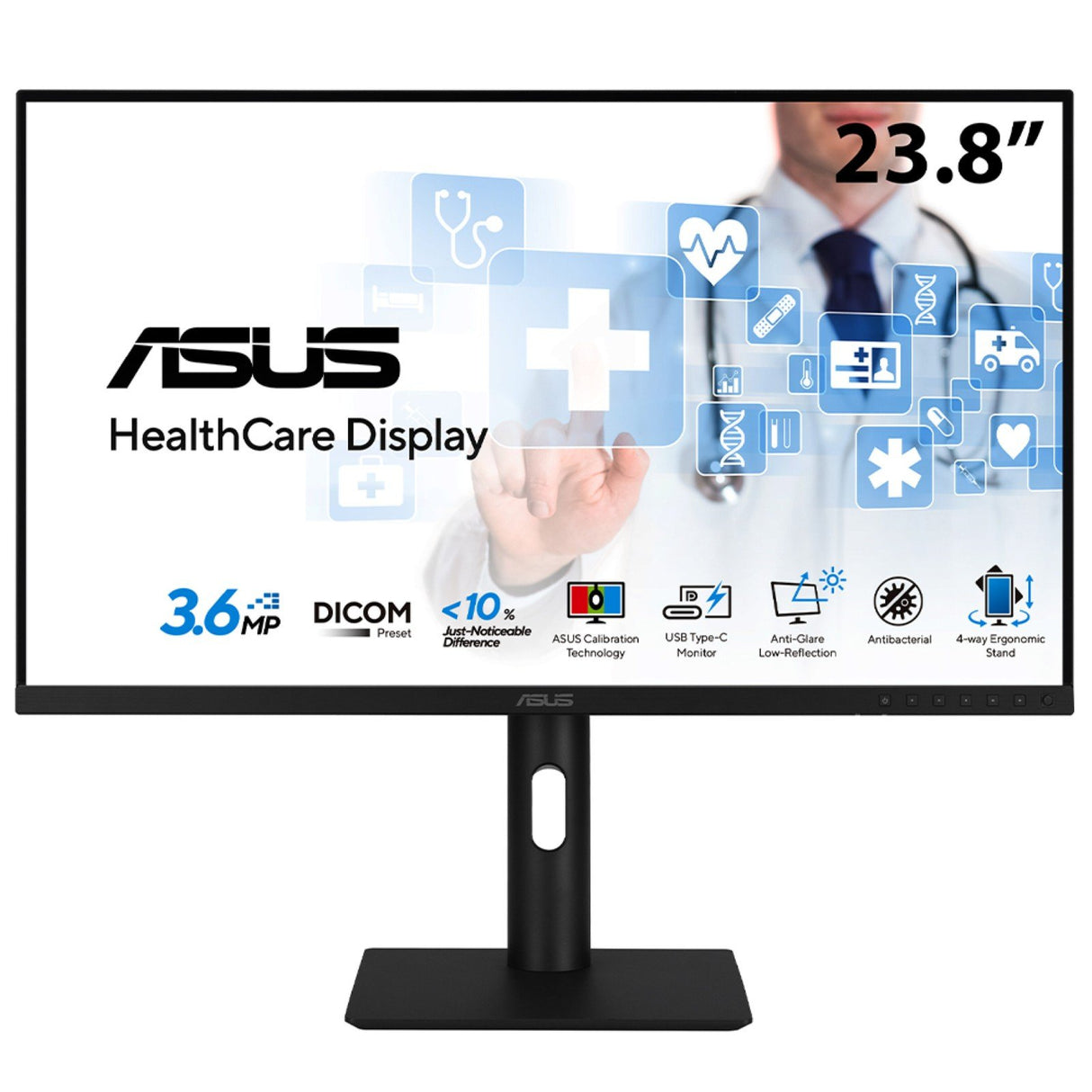 EAN 4711387308189 - ASUS HA2441A pantalla para PC 60,5 cm (23.8") 2560 x 1440 Pixeles Quad HD LCD Negro imagen 1