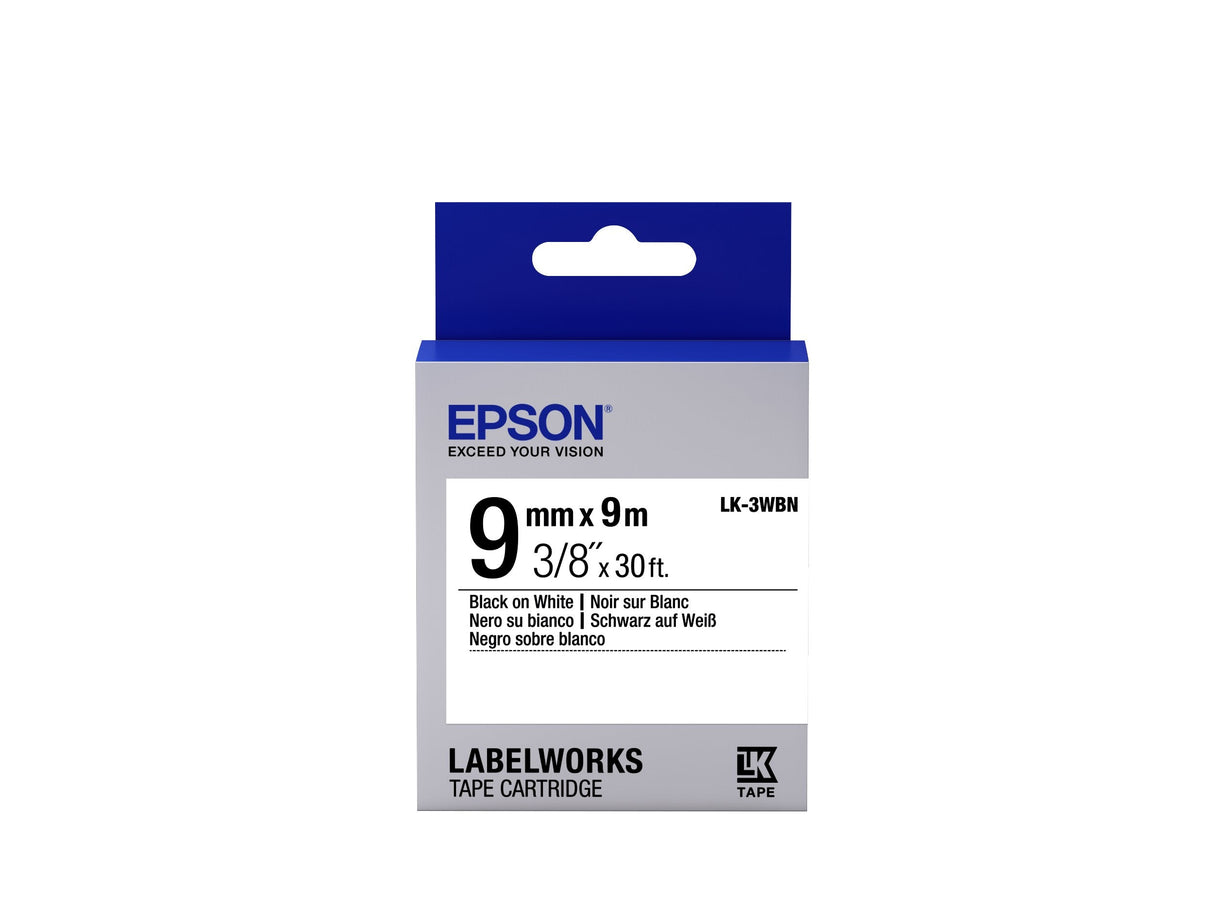 Epson Cinta Estándar - Lk-3wbn Estándar Negra/Blanca 9/9