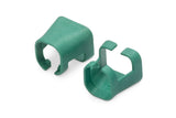 Clips Para Cable Rj 45 Color Verde, 100 Uds.
