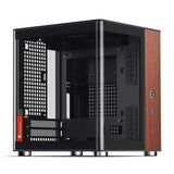 Jonsbo Tk-0 Pc Carcasa, Mini-Tower, Mini-Itx, Tempered Glass, Madera - Negro