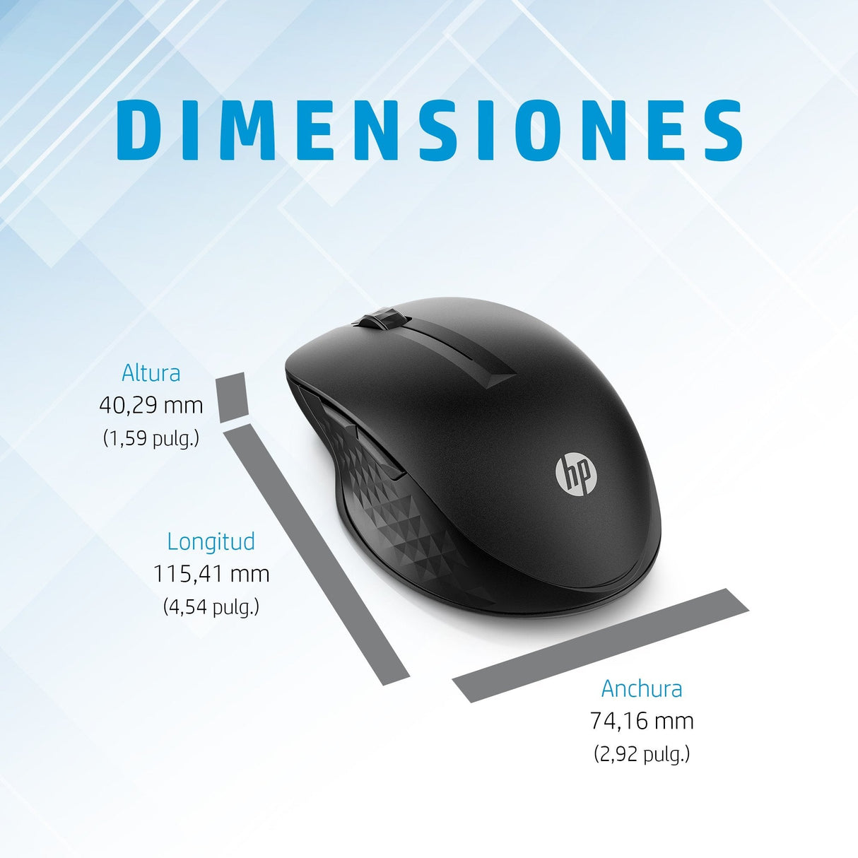 EAN 0195908246558 - HP 430 Multi-Device Wireless Mouse ratón Oficina Ambidextro RF Wireless + Bluetooth Óptico 1200 DPI imagen 8