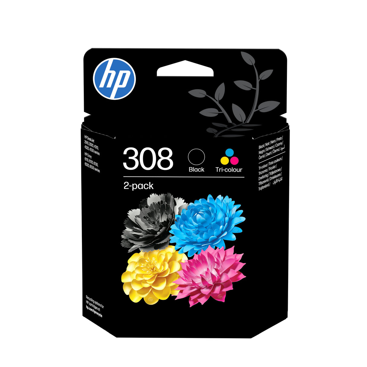 Hp 308 Ink 6l6s6ue#30a Black