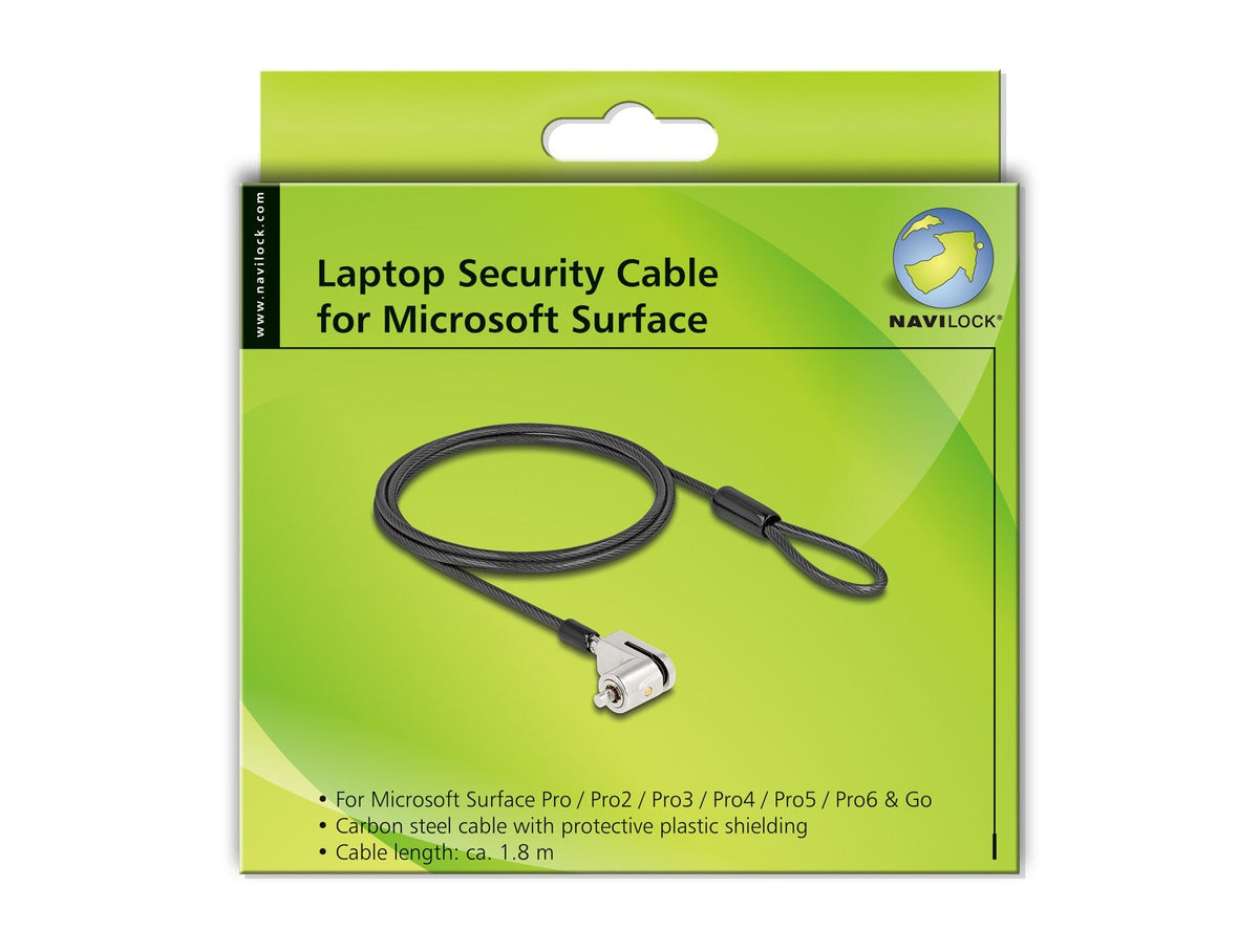 Navilock Notebook Sicherungskabel Cable Antirrobo Negro 1,8 M