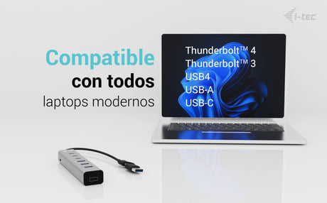 EAN 8595611707193 - i-tec CAHUBMETAL7 hub de interfaz USB 3.2 Gen 1 (3.1 Gen 1) Type-A + Type-C 5 Mbit/s Gris imagen 5