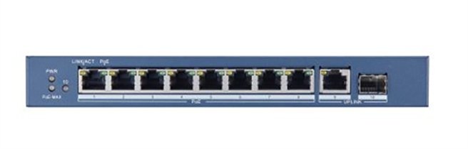 Switch Poe Gigabit De 8 Puertos Layer 2 1p Rj45 1p Spf Hikvision