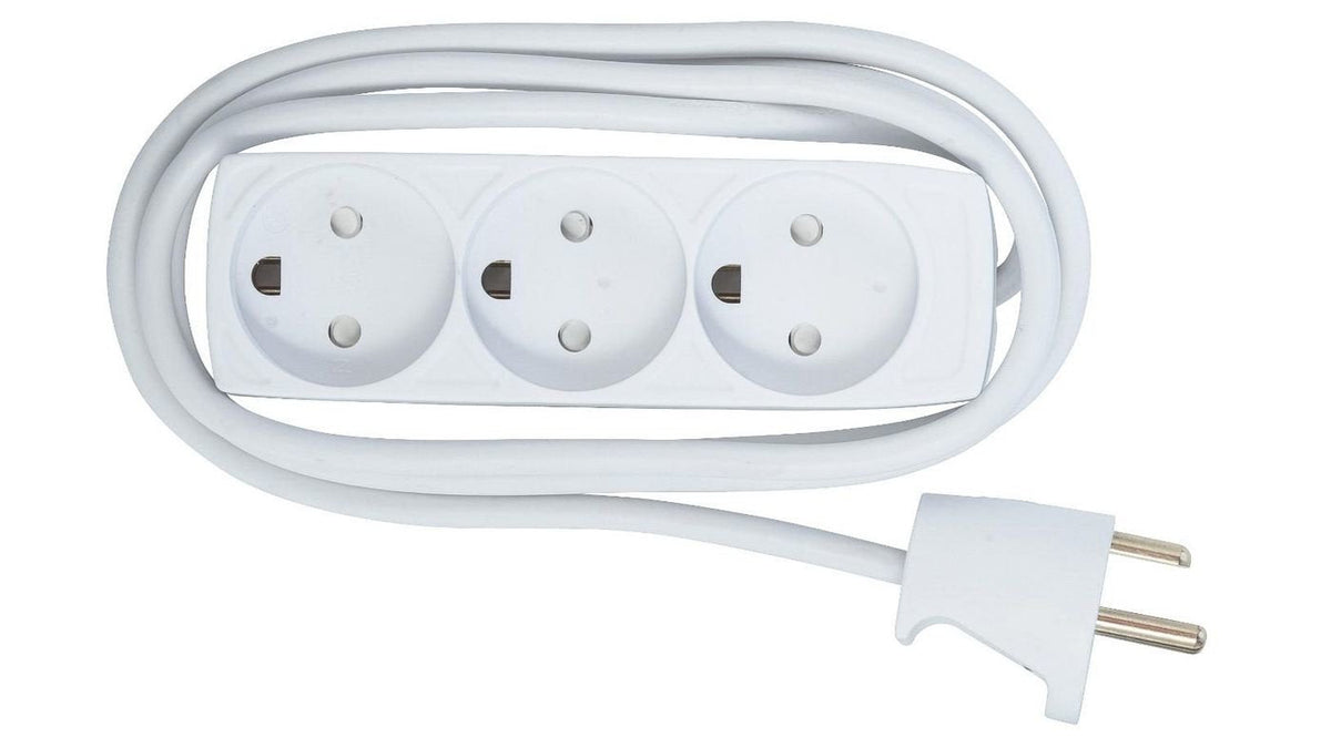 3-Way Danish Power Strip 1.5m With Earth, Without On/Off Gru00315wdk