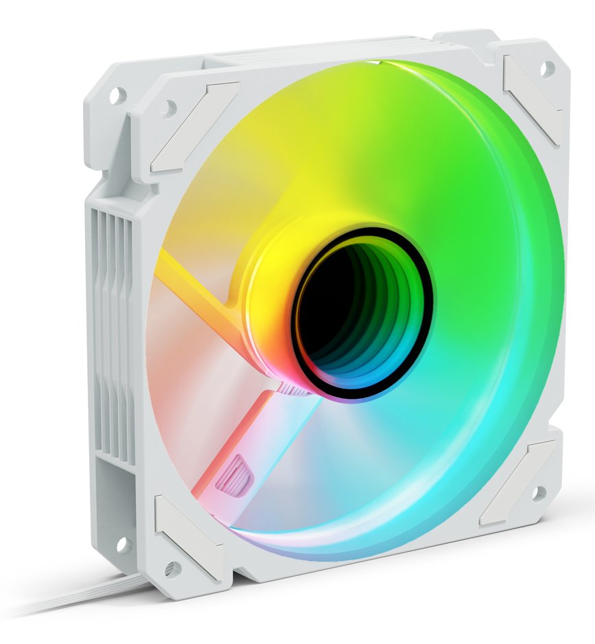 Ventilador Pc Sharkoon Shark Mirror Rgb Pwm Reverse Blanco, 120 Mm 4044951042470