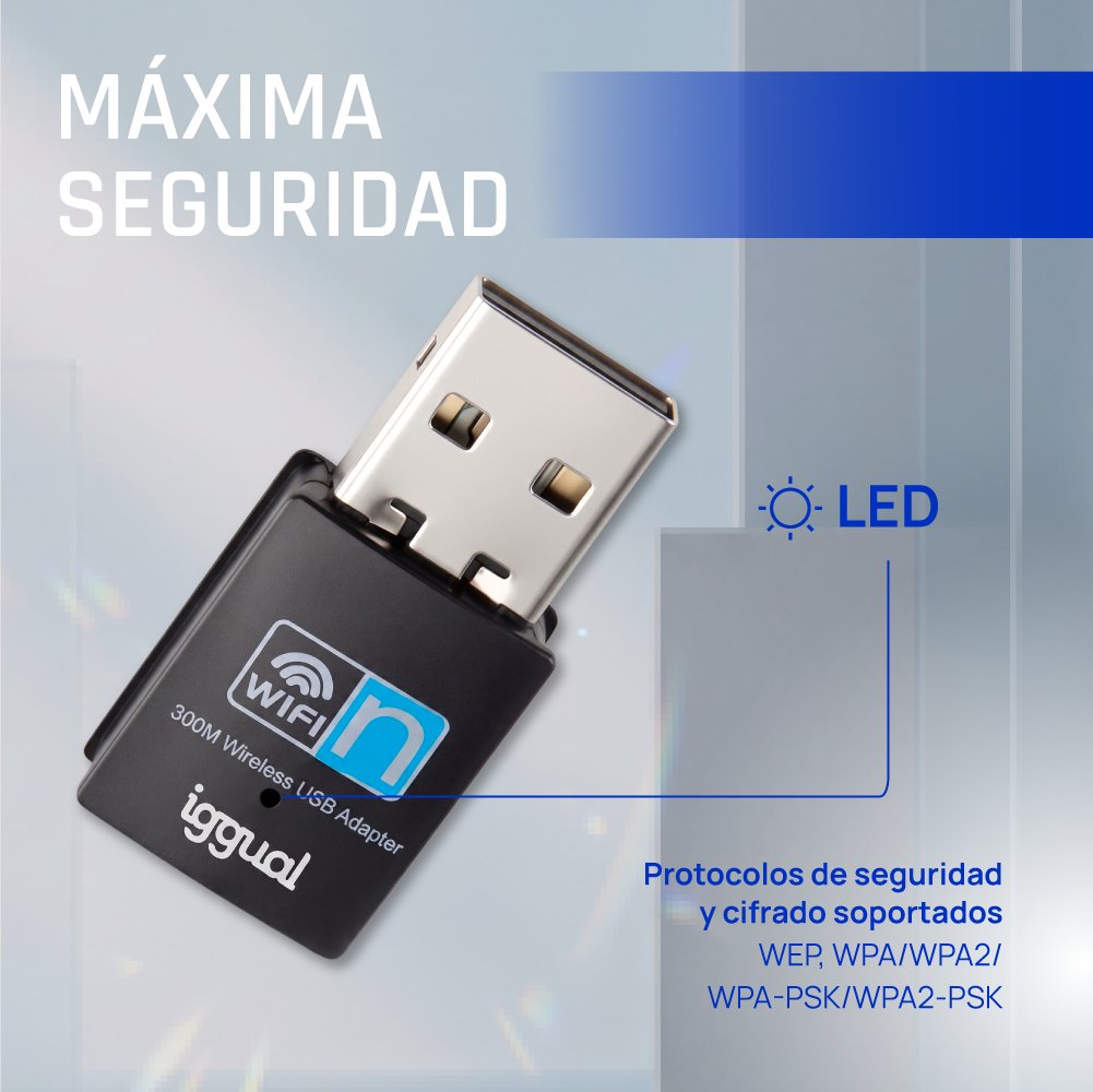 EAN 8435364320488 - iggual IGG320488 adaptador y tarjeta de red WLAN 300 Mbit/s imagen 10