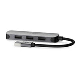 Nedis Ccgb61210gy01 Hub De Interfaz Usb 3.2 Gen 1 [3.1 Gen 1] Type-A Gris