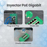 Extralink Active Poe Injector 4 Port Gigabit 802.3at/Af Mode A
