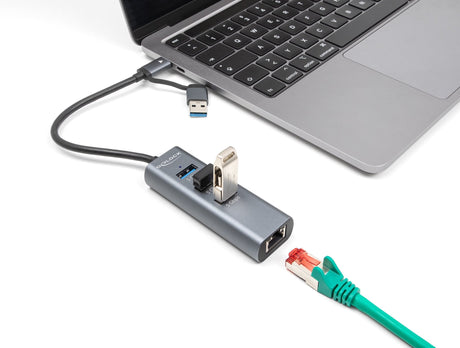 EAN 4043619642823 - DeLOCK 64282 base para portátil y replicador de puertos Alámbrico USB 3.2 Gen 1 (3.1 Gen 1) Type-C Gris imagen 3