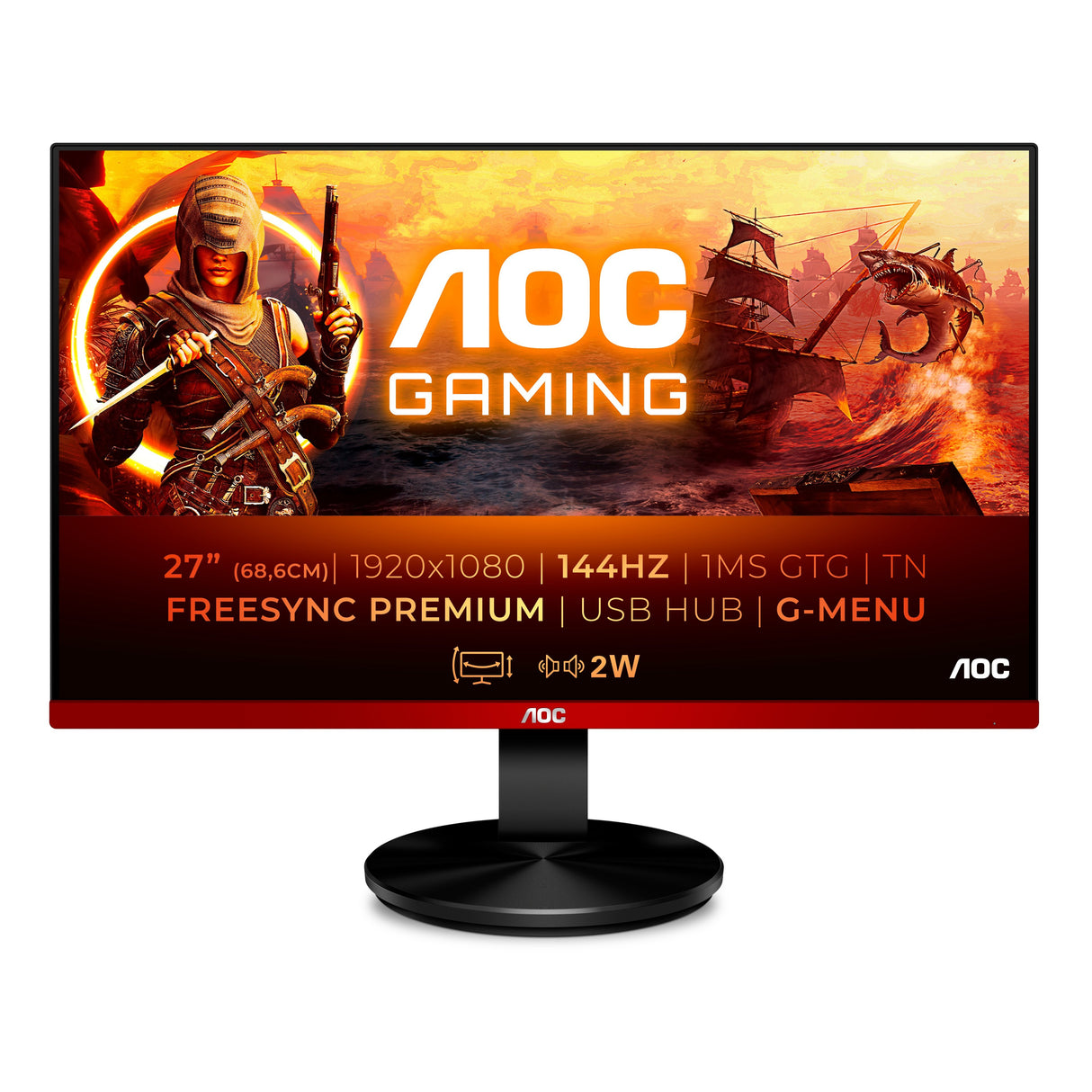 Monitor Aoc 27" G2790px  Led, Hdmi,Vga Display Port  Gaming