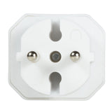 Logilink Adapter With 2 Euro Sockets, Blanco