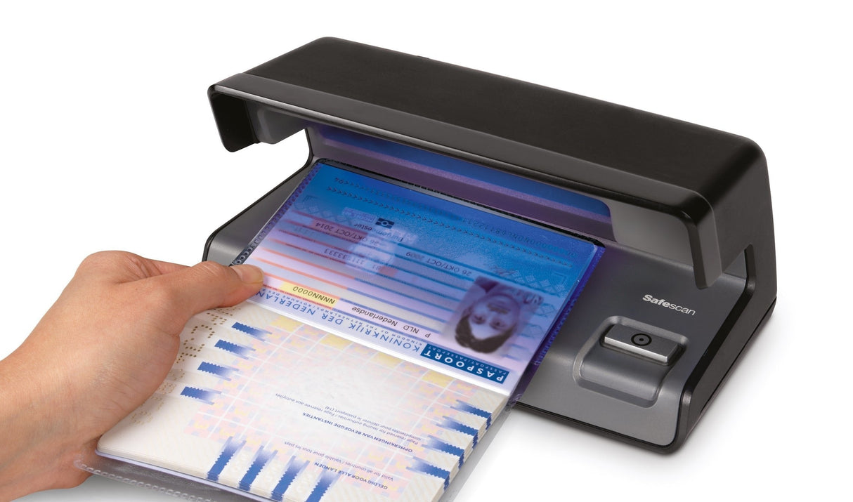 Safescan 50, Detector De Billetes Falsos Uv, Comprueba Tarjetas De Crédito E Identificaciones, Negro