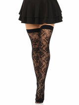 Leg Avenue - Medias Red Rosas Silvestres Negro