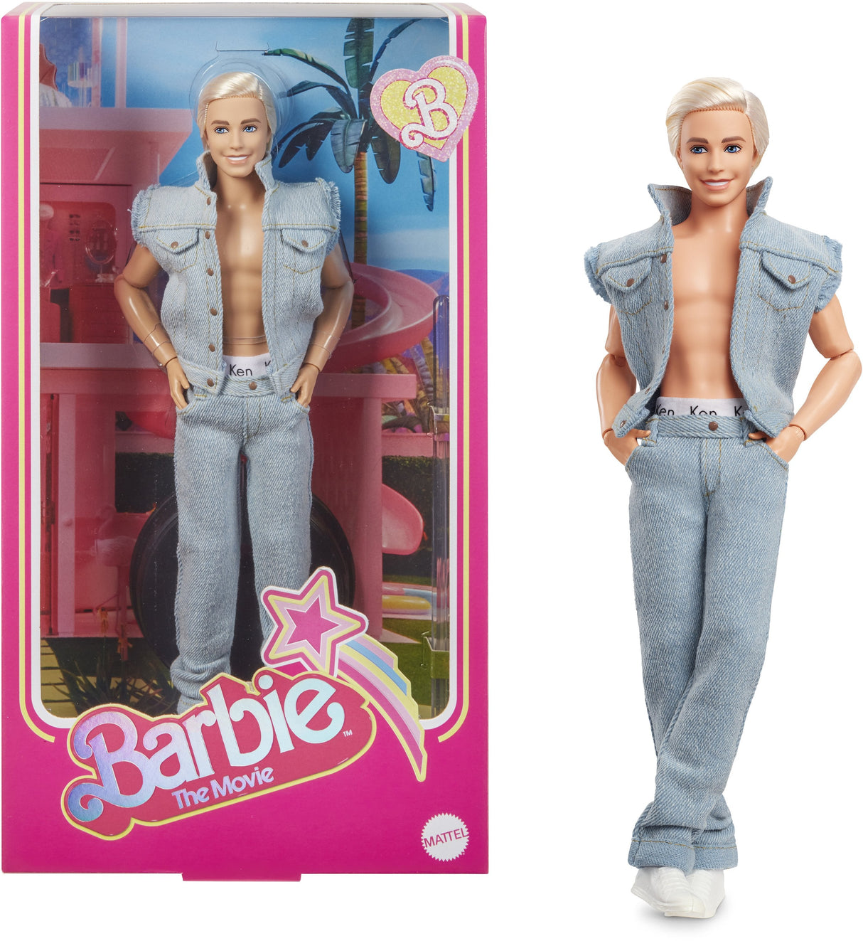 Mattel Barbie Signature The Movie - Ken Muñeca Zum Film Im Jeansoutfit Und Original Ken Unterwäsche, Figura Hrf27