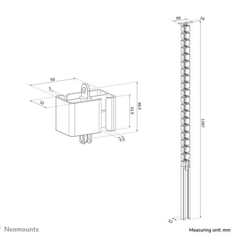 EAN 8721246340157 - Neomounts ADS06-133WH organizador de cables Escritorio Guía para cables Blanco 1 pieza(s) imagen 14