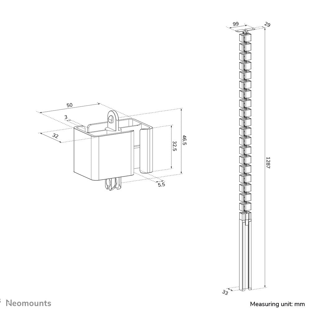 EAN 8721246340140 - Neomounts ADS06-133BL organizador de cables Escritorio Guía para cables Negro 1 pieza(s) imagen 13