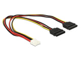 Delock Cable Power 4 Pin Floppy Hembra > 2 X Sata 15 Pin