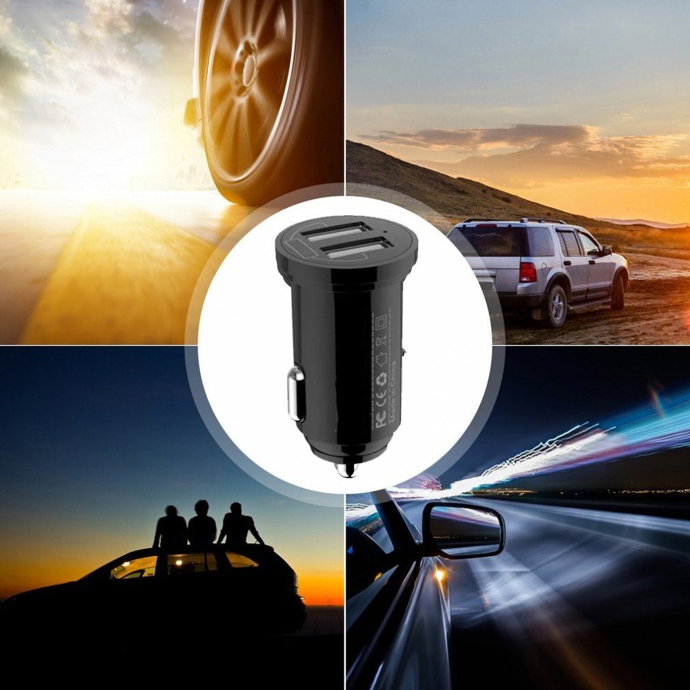 Cargador Mini Coche Techly 2 Puertos Usb-A 24w 4.8a Negro