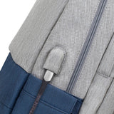 Mochila Riva Nb Prater 17.3" 7567 Gris/Azul Oscuro