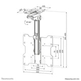 Soporte Para Techo Newstar Fpma-C020black (10 "- 40"; Para 1 Pantalla; Giratorio, Techo, Inclinación)