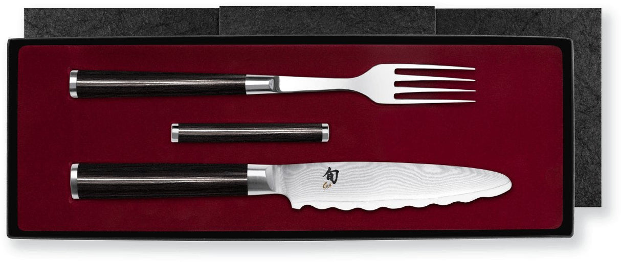 Kai Shun Cubiertos 3 Piezas Tenedor, Cuchillo, Reposacuchillos