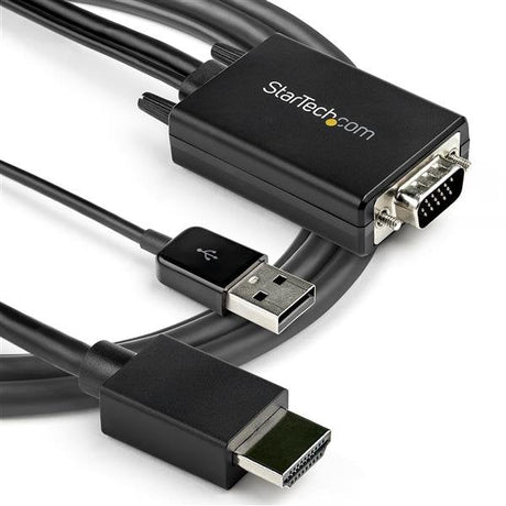 EAN 0065030885065 - StarTech.com VGA2HDMM2M adaptador de cable de vídeo USB Type-A + VGA (D-Sub) HDMI tipo A (Estándar) Negro imagen 6