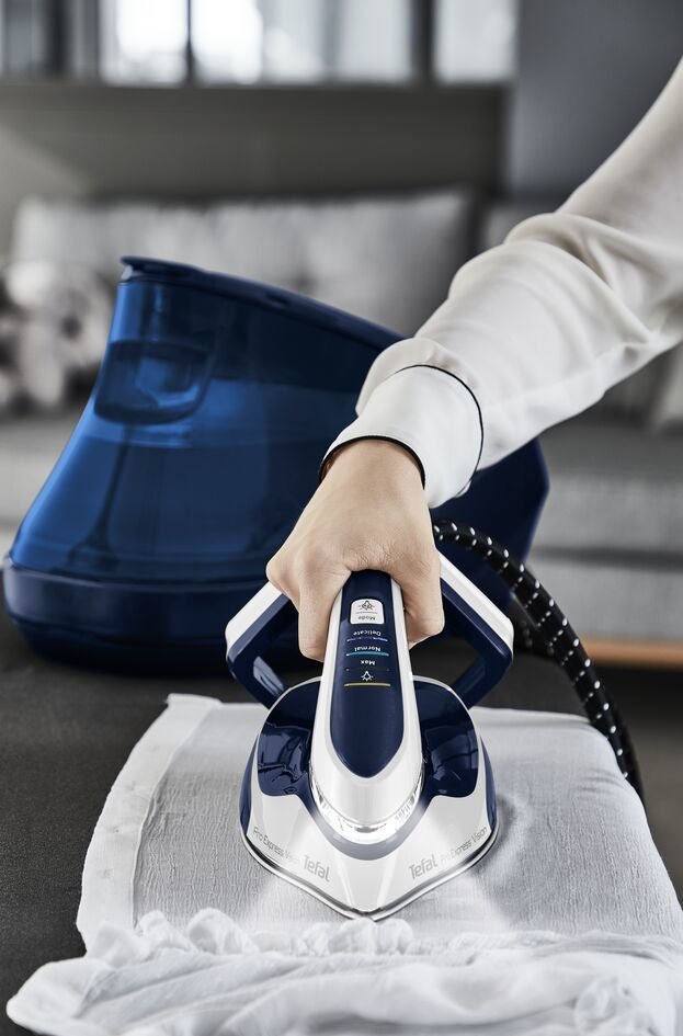 Estación De Planchado Tefal Pro Express Vision Gv9812e0 A Vapor 3000 W 1,1 L Suela Durilium Airglide Autoclean Azul, Blanco