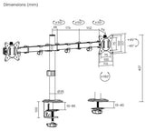 Dual Office Monitor Desk  Mount Quick Release Vesa