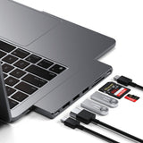 Satechi St-Hucphsm Base Para Portátil Y Replicador De Puertos Acoplamiento Usb 3.2 Gen 2 (3.1 Gen 2) Type-C Gris