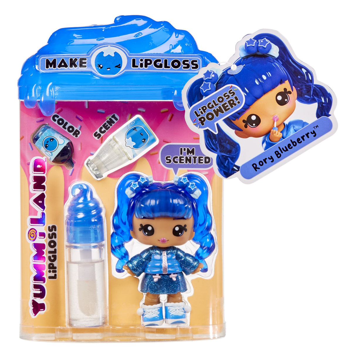 Muñeca Yummiland Lipgloss De Mga Entertainment: Rory Blueberry, Muñeca   120766-Euc