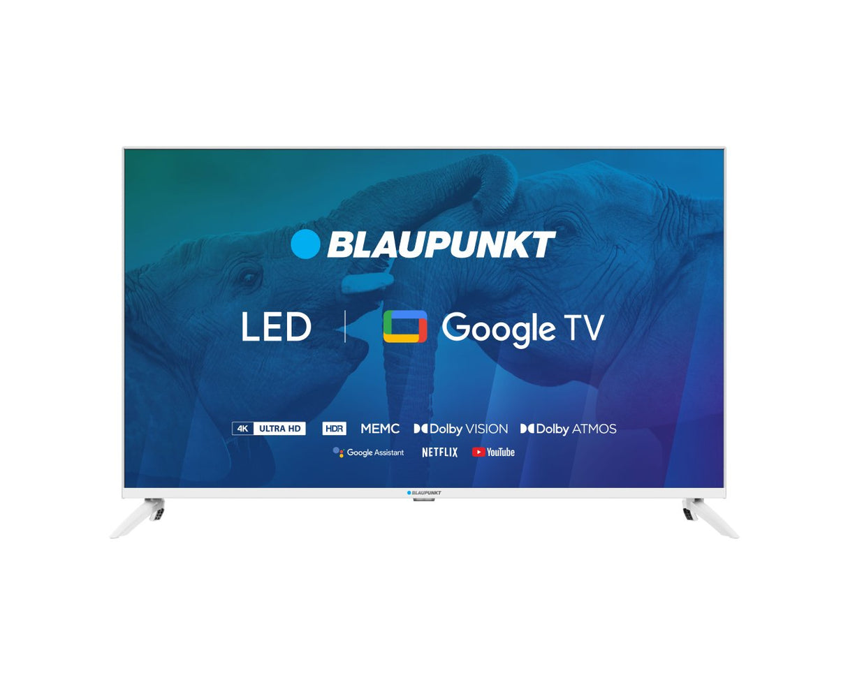 Tv 43" Blaupunkt 43ubg6010s 4k Ultra Hd Led, Googletv, Dolby Atmos, Wifi 2,4-5ghz, Bt, Blanco