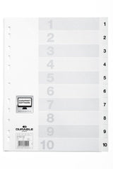 Ordnerregister A4 Nummeriert - 10-Piezas - Blanco