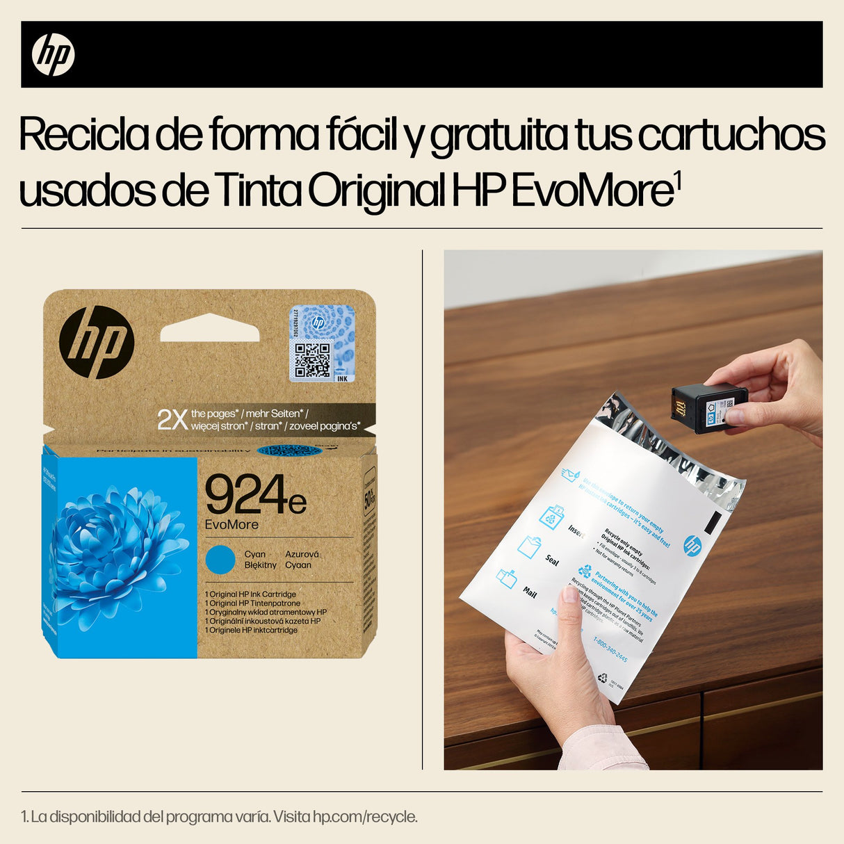 EAN 0199764687432 - HP 924e EvoMore Cyan Original Ink Cartridge cartucho de tinta 1 pieza(s) Alto rendimiento (XL) imagen 2