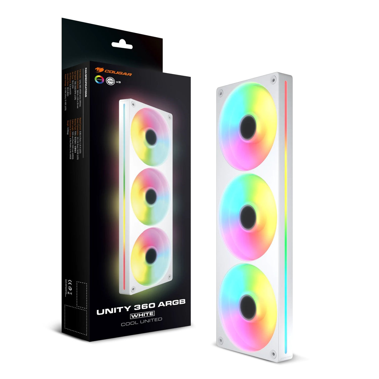 EAN 4710483779589 - COUGAR CF-UN360FW-RGB Carcasa del ordenador Ventilador 12 cm Blanco imagen 4