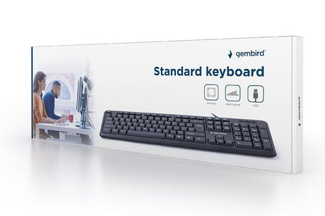 EAN 8716309083980 - Gembird KB-U-103 teclado USB Inglés de EE. UU. Negro imagen 3