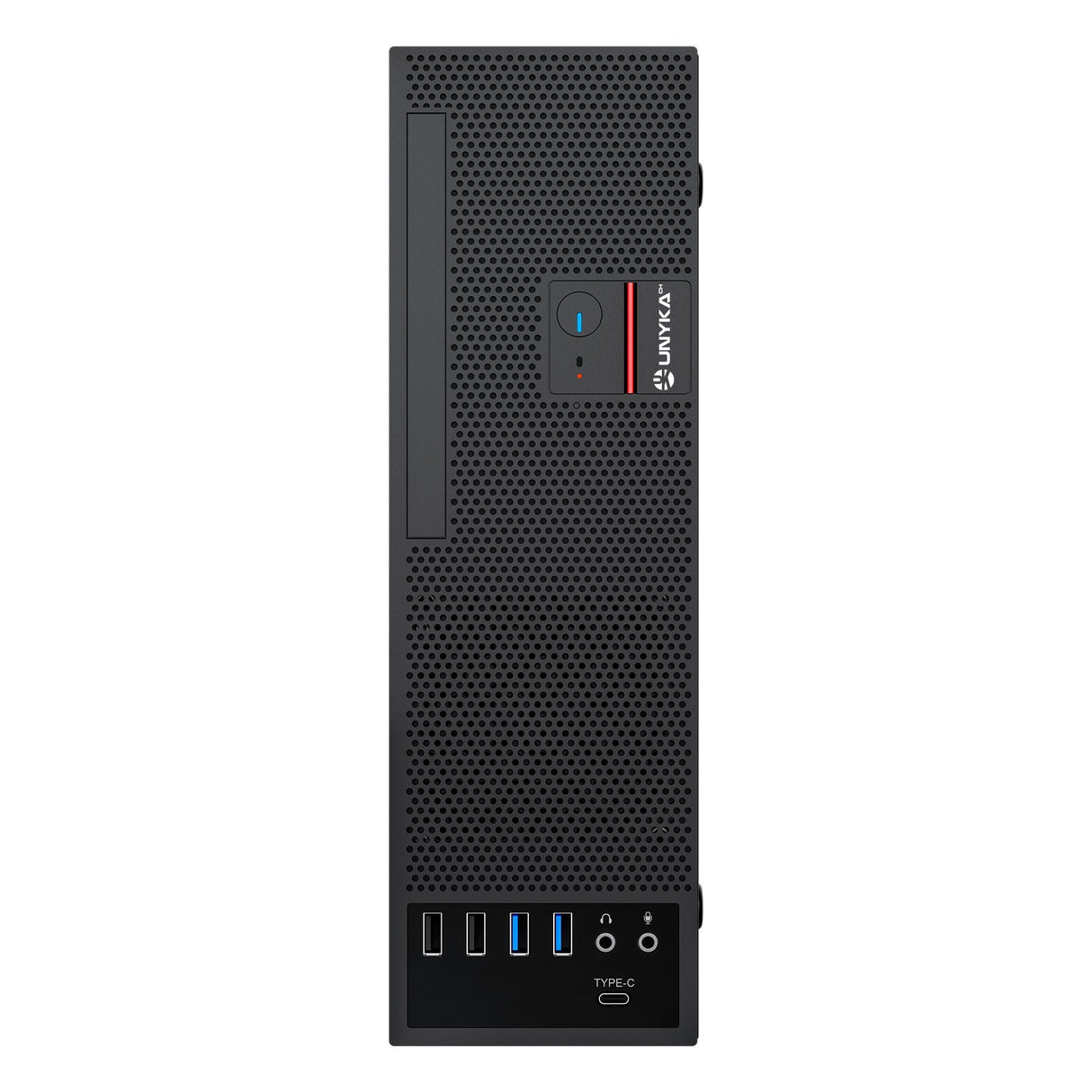 Caja Pc Unykach Uk3006 Slim Microatx Con Fuente De Alimentacion 150w - Tamaño Disco Soportado 2.5" - Usb-A 2.0/3., Usb-C Y