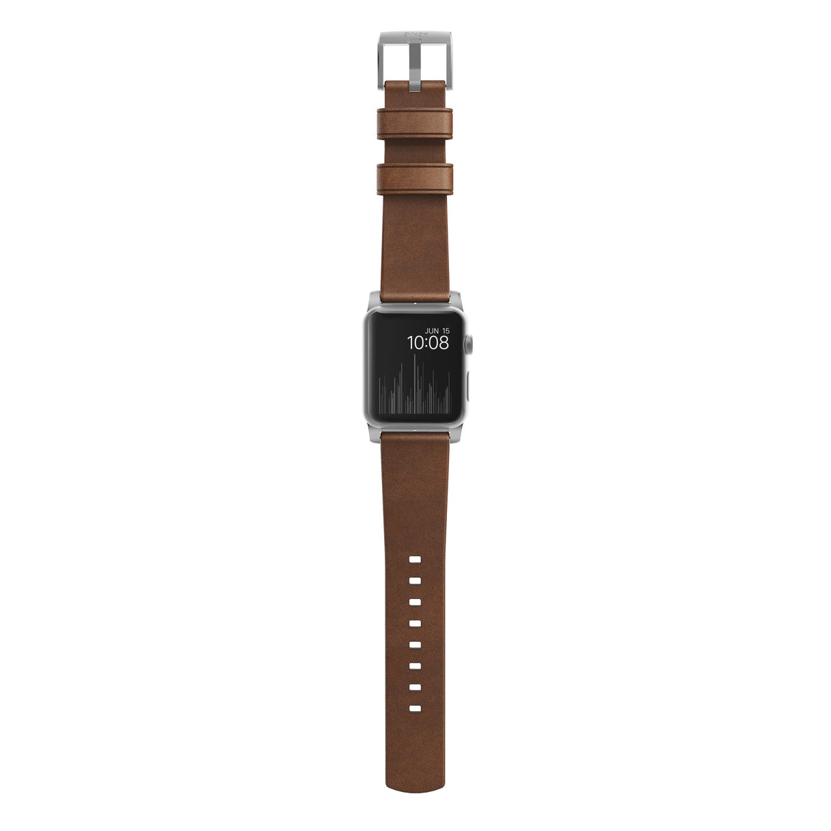 Nomad Strap Modern Lthr. Brown Connect. Silver 46/49mm