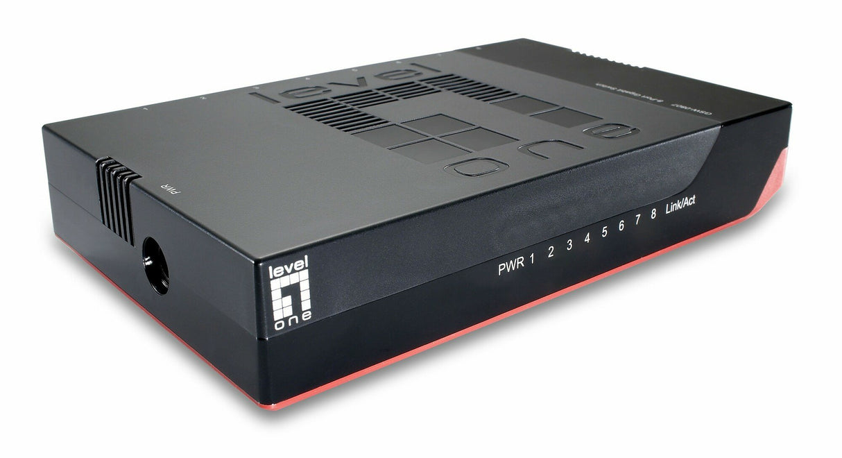 EAN 4014619048519 - LevelOne GSW-0807 switch No administrado Gigabit Ethernet (10/100/1000) Negro, Rojo imagen 1
