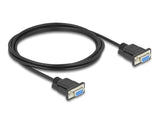 Delock 86824 Cable Serie Rs-232 D-Sub9 Hembra A Hembra 2 M