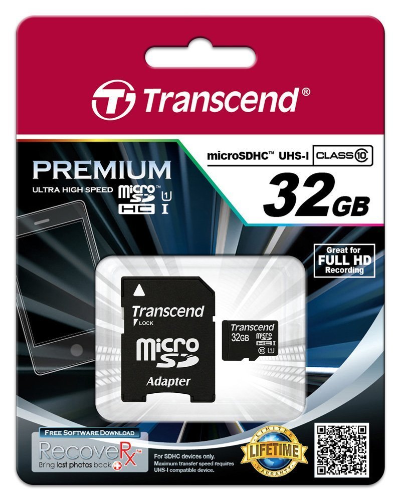 Transcend Tarjeta Micro Sd 32gb Clase 10 Sdhc Uhs-I Con Adaptador A Sd