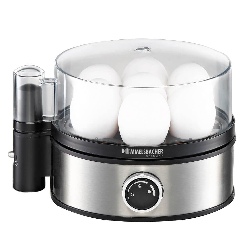 Cuecehuevos Rommelsbacher Er 400, 7 Huevos 400 W Negro, Acero Inoxidable, Transparente