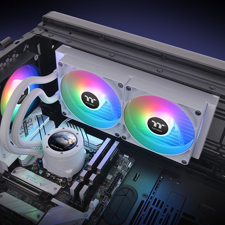 Thermaltake Th280 V2 Ultra Argb Sync All-In-One Liquid Cooler Snow Edition, Refrigeración Por Agua Blanco