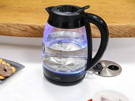 EAN 5907512875537 - Lafe Essential XL tetera eléctrica 2 L 2200 W Negro, Transparente imagen 9