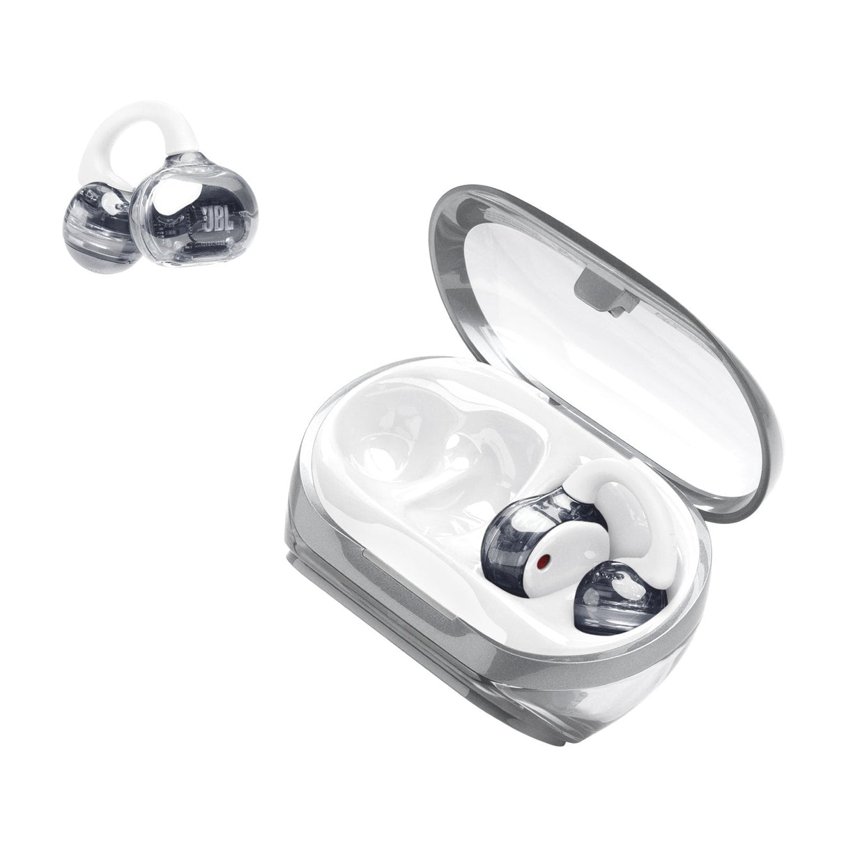 Jbl Soundgear Clips Tws Open-Ear-Kopfhörer, Ip54, Ghost Blanco
